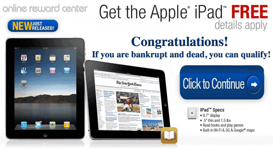 free ipad cpa offer
