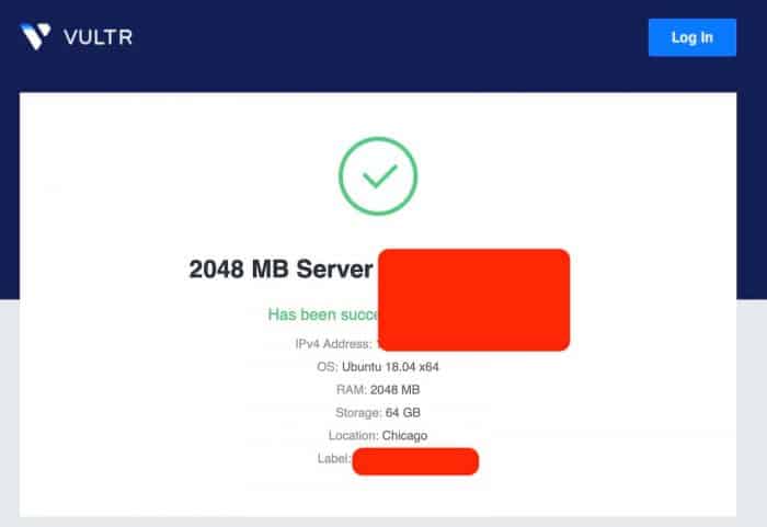 vultr vps ssl serverpilot - email confirmation