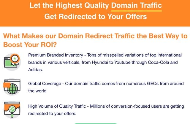 Make Money Domain Redirect SelfAdvertiser Features