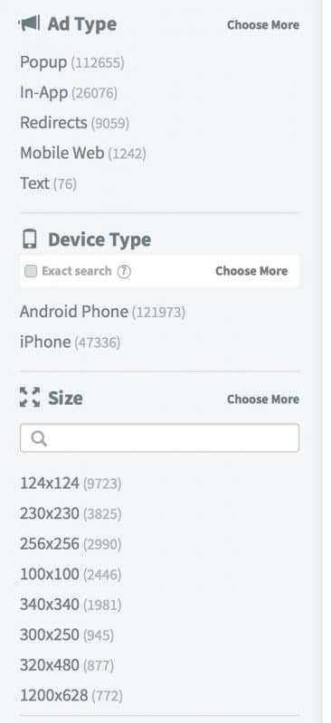 Adplexity Mobile Ad Types