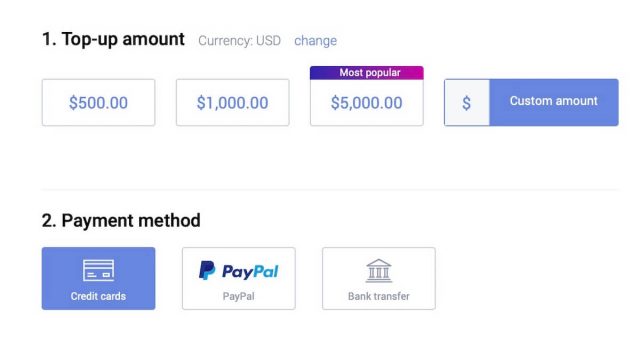 Voluum DSP Payment methods