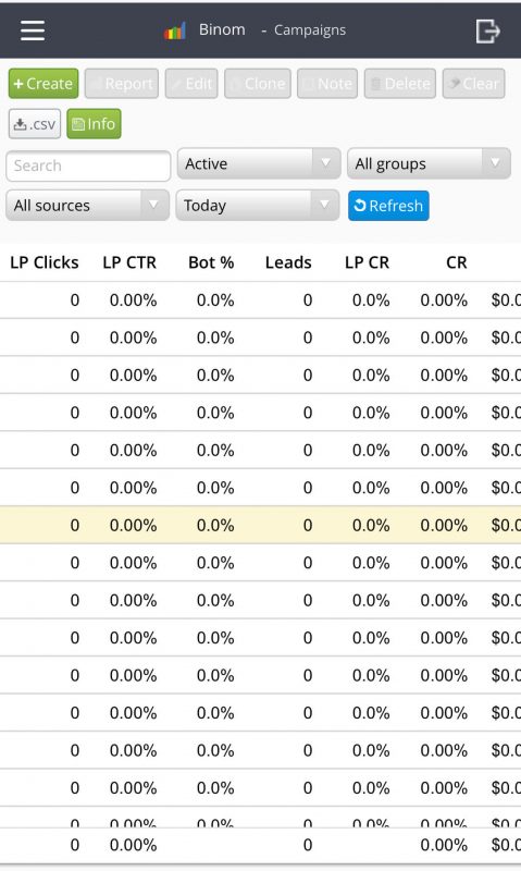 Binom Tracker Review Update - Mobile Responsive