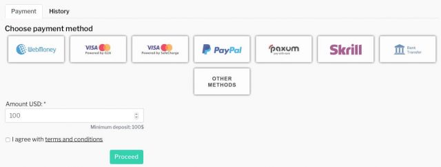 evadav review - payment methods