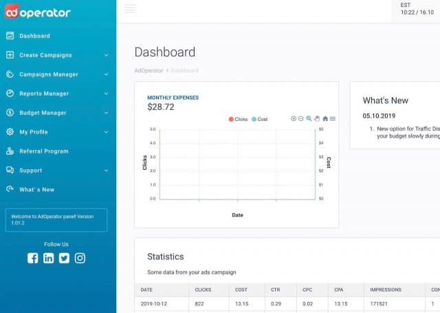 adoperator dashboard