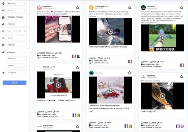 facebook ad spy tool magicadz - france top liked