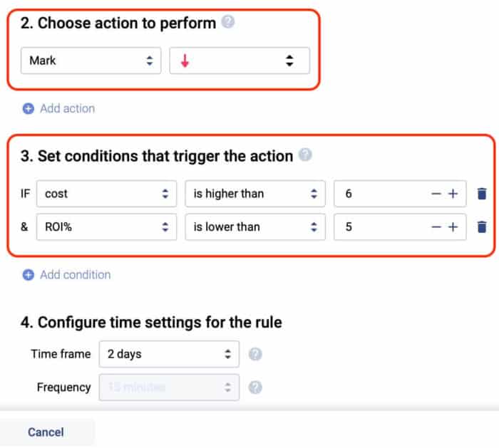 Voluum Automizer campaign auto optimization - Marks Rule