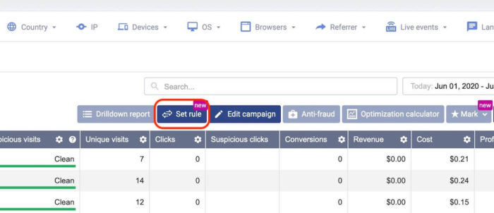 Voluum Automizer campaign auto optimization - Set Rules