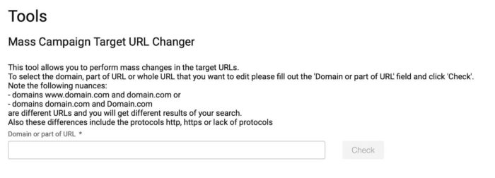 Clickadu target URL changer