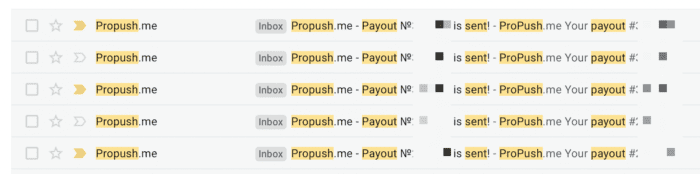 Propush Review Guide - payouts